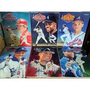 Legends Sports Memorabilia Magazines 1992 - 1993 w/ Cards Lot Of 6 Nice Shape